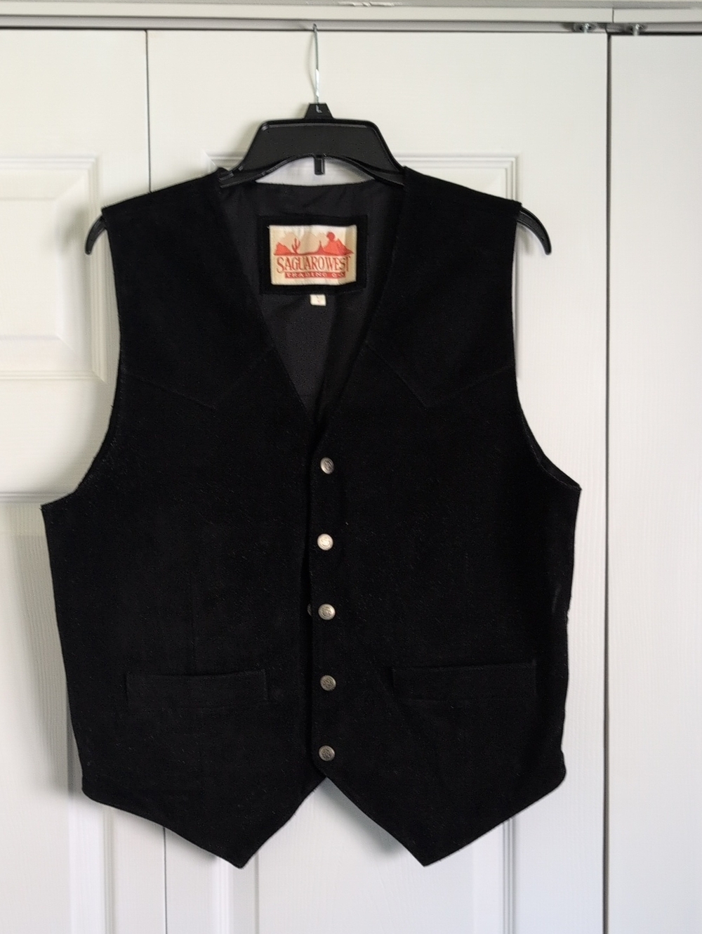 Vintage Black Suede Vest